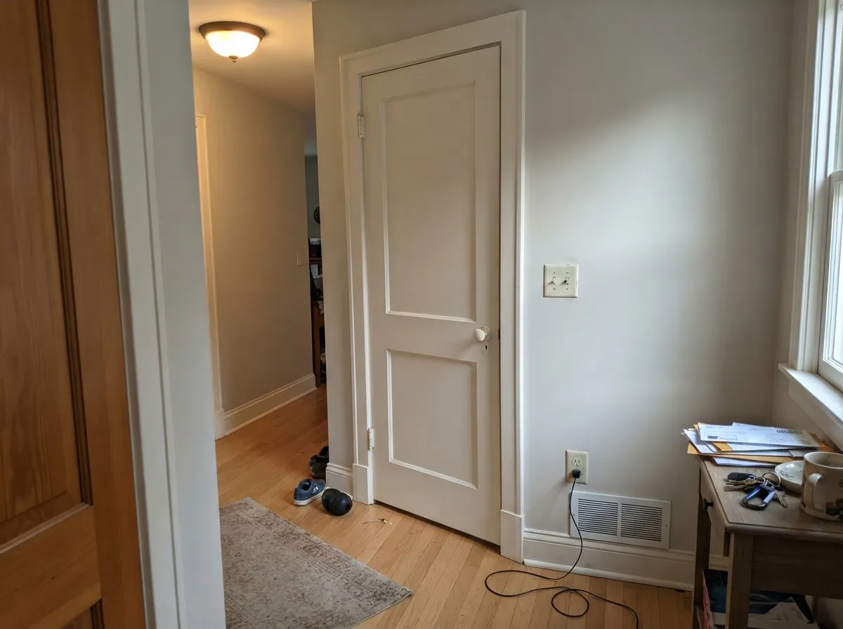 On trim it reads cleanly white but never blue-cold — the safe trim white for warm houses.