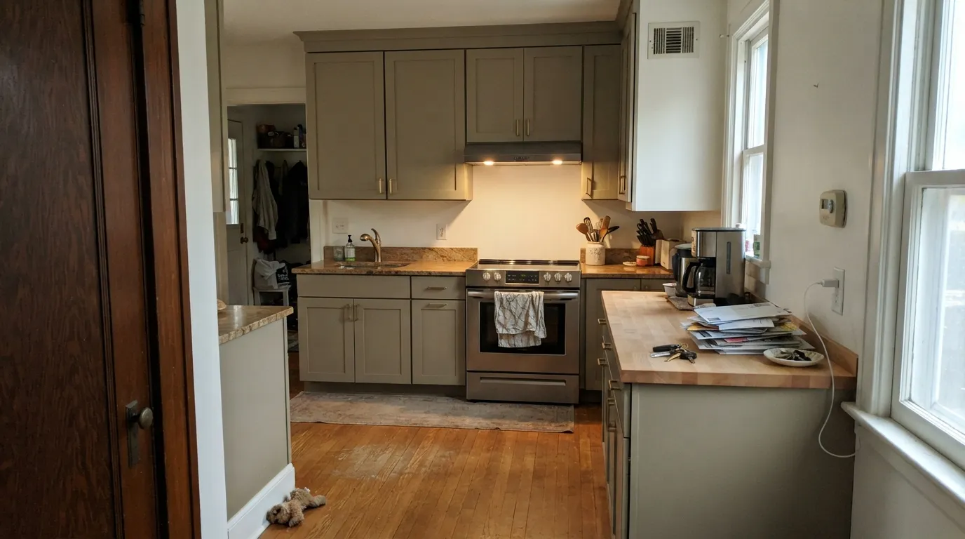 Sherwin-Williams Amazing Gray in a real room