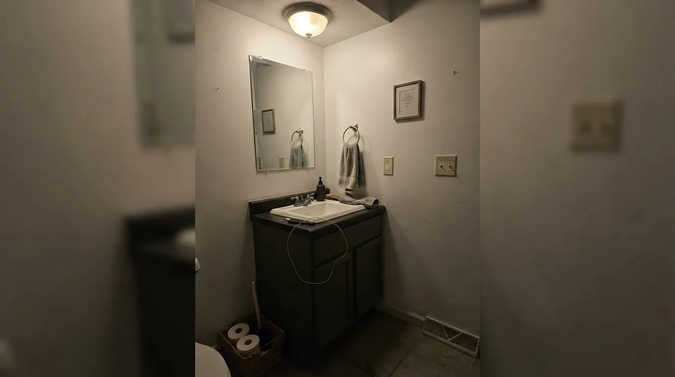 The honest shot: no window, no daylight, and Artichoke sinks to near-black — the exact situation behind the one real complaint about this color.