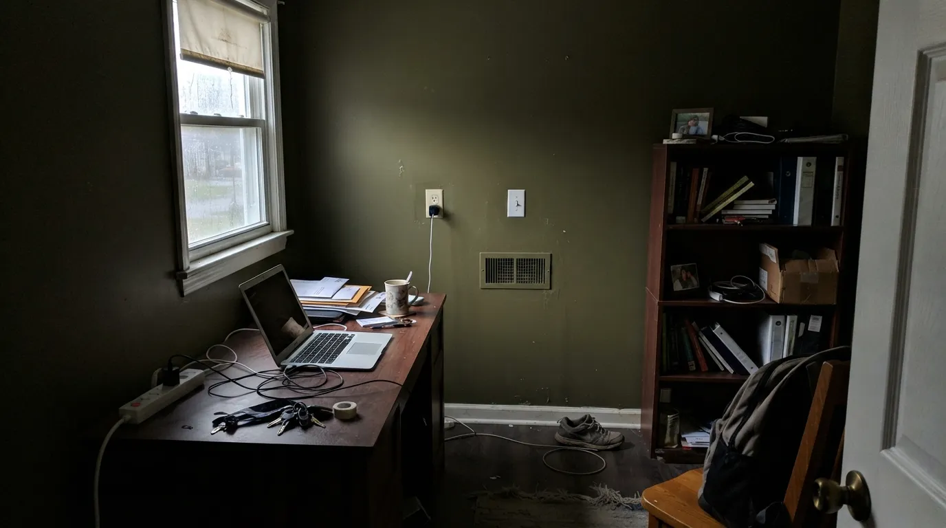 The honest shot: no daylight, no lamps, and Basil stops reading as green at all — this is the room to skip it in.