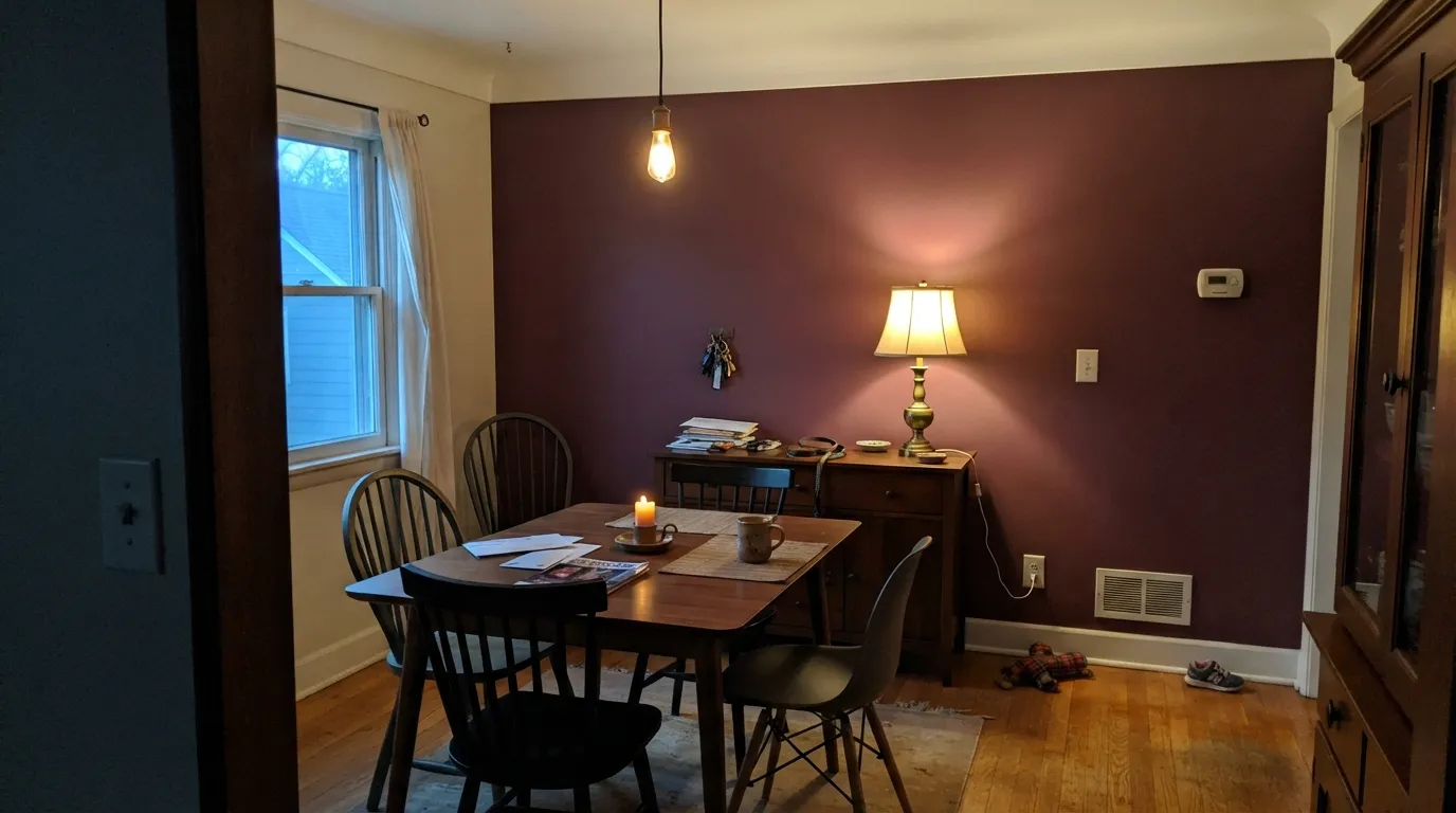 Sherwin-Williams Beetroot in a real room