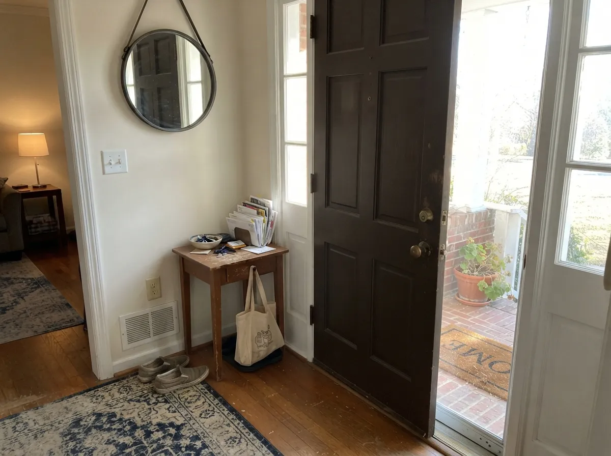 Direct sun on the door is the one place the warm base is obvious to everyone, not just to the person who picked it.