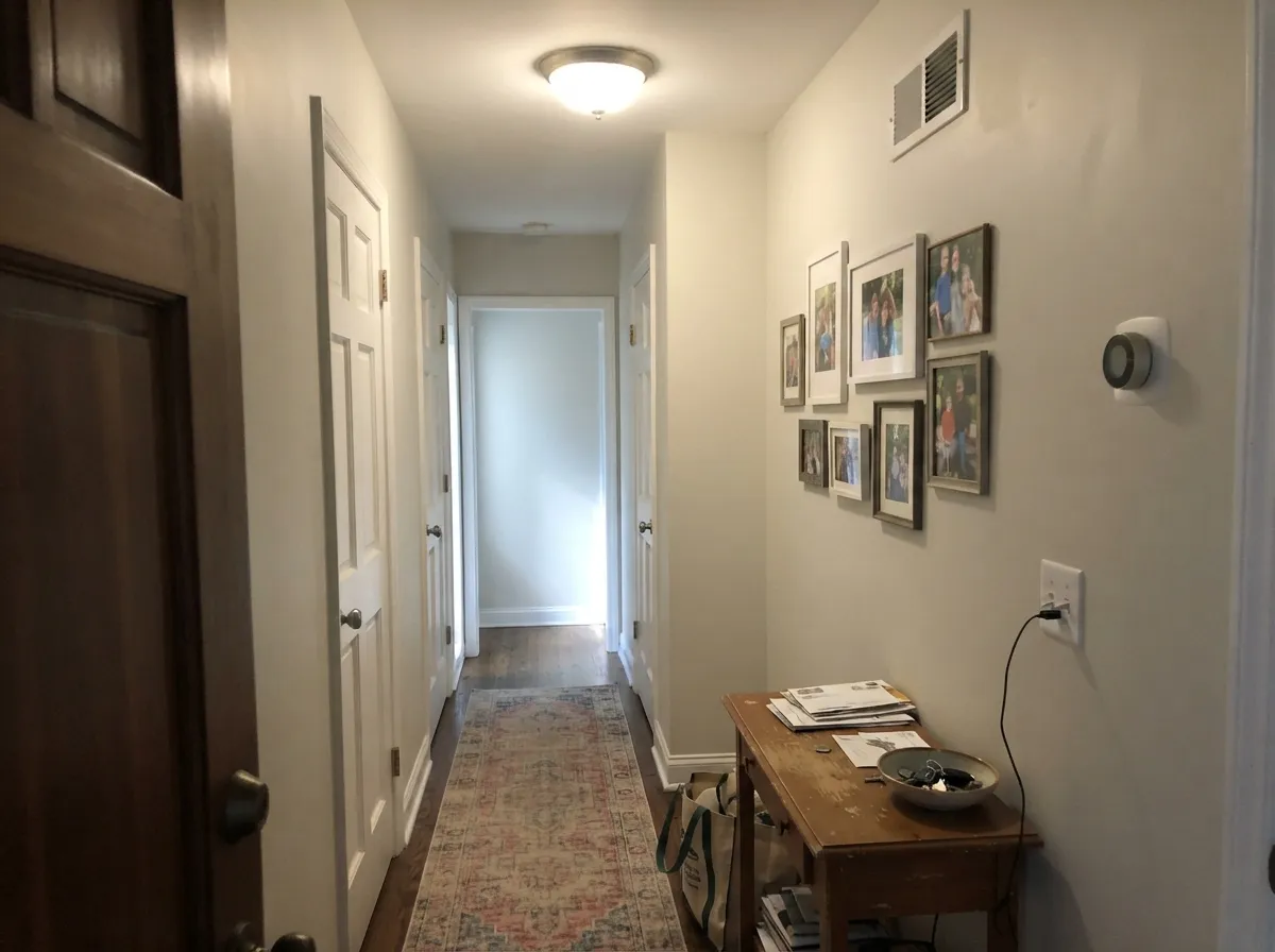 Drift of Mist hallway walls with white doors and casing.