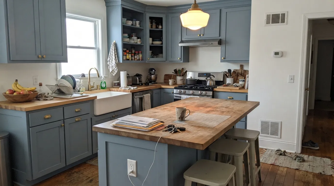 Sherwin-Williams Dutch Tile Blue in a real room