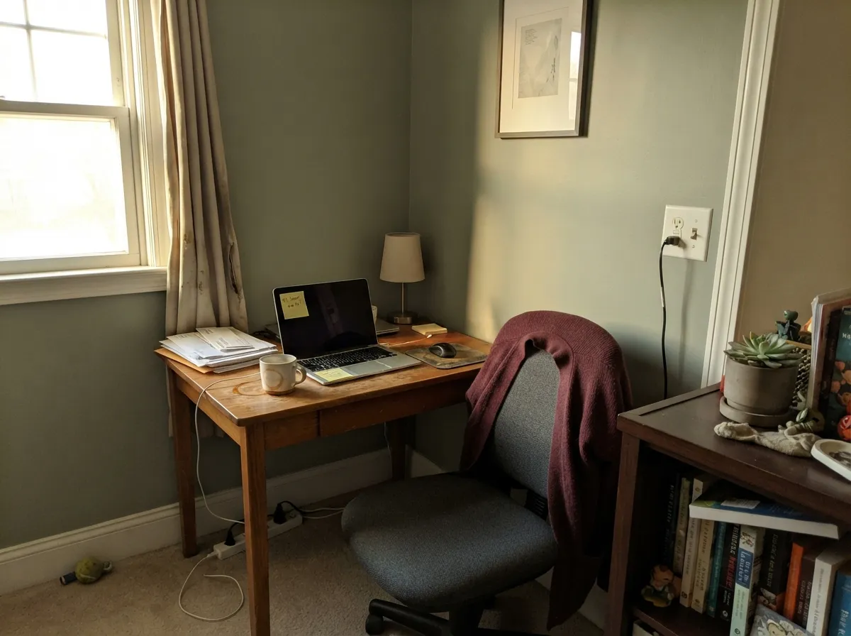 South light keeps the green-gray warm and settled through the afternoon — the color at its most reliable.