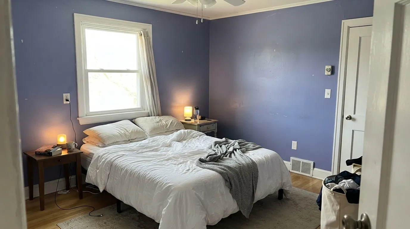 Sherwin-Williams Forget-Me-Not in a real room