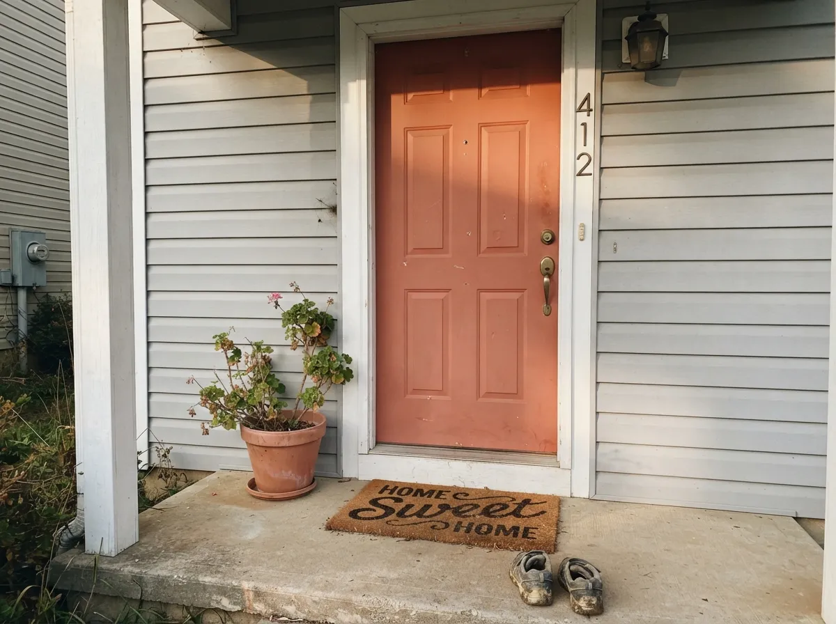 A legitimately strong front-door color — warm enough for brick or siding, saturated enough to read from the curb.