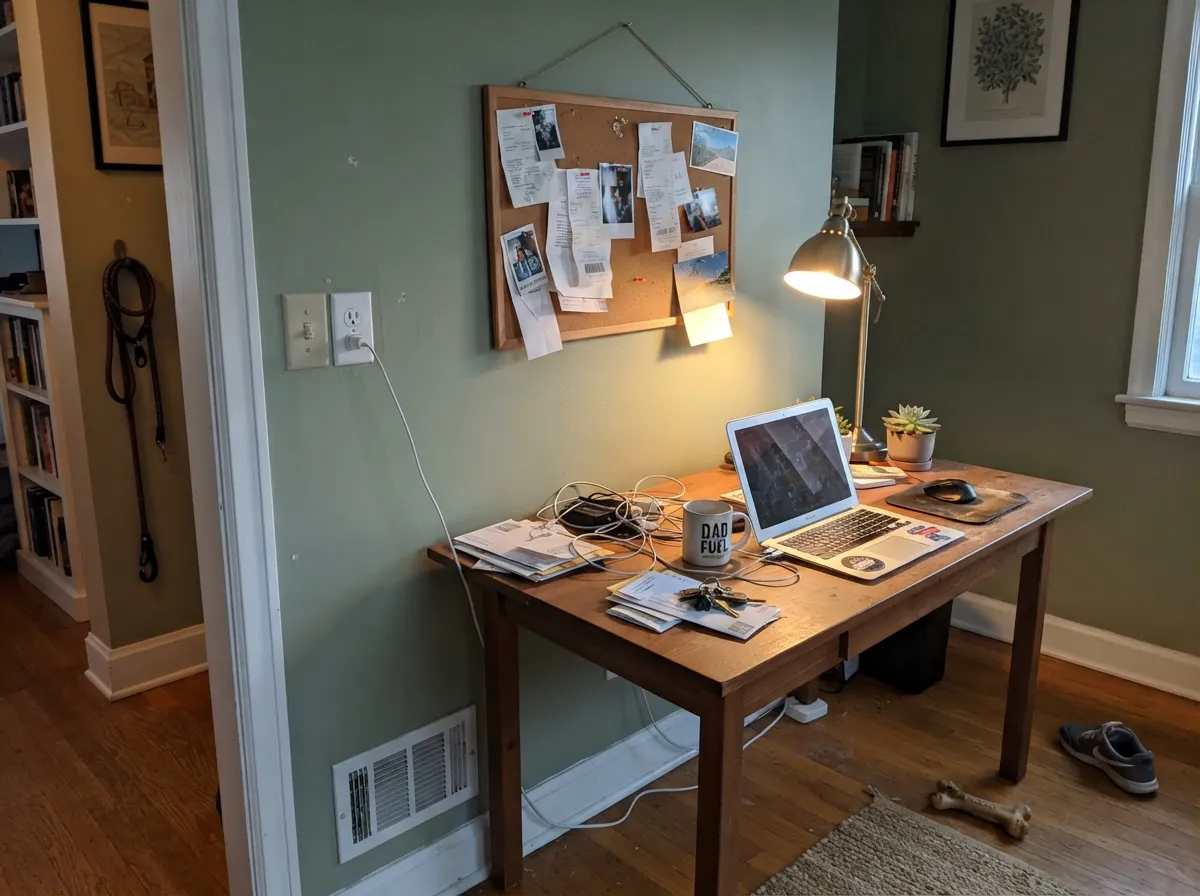 Under warm lamp light in the evening, the green stays grounded instead of going flat — good news for a room used mostly after work.