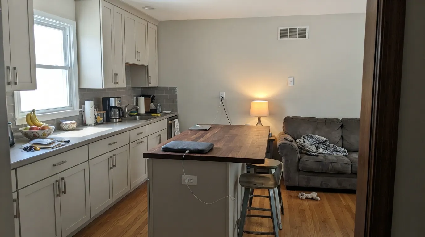 Sherwin-Williams Heron Plume in a real room