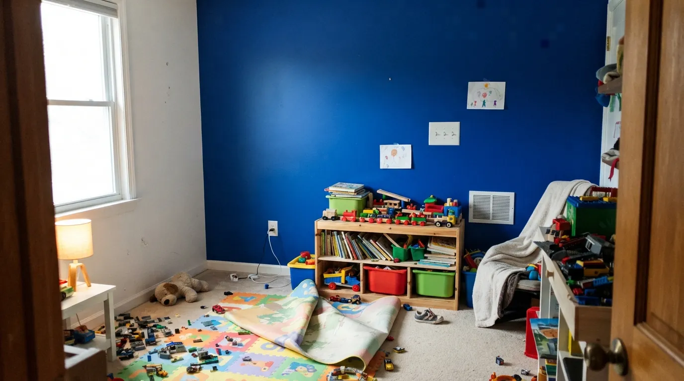 Sherwin-Williams Hyper Blue in a real room