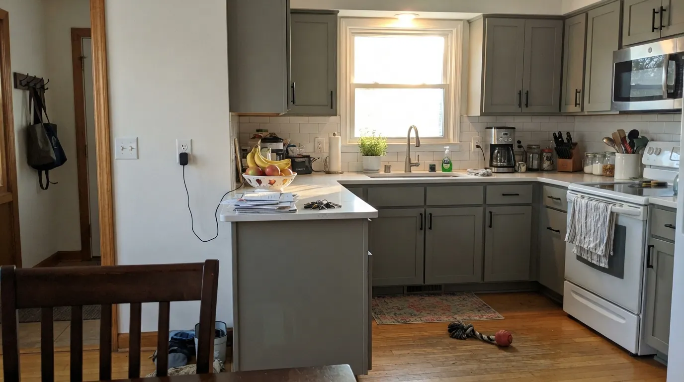 Sherwin-Williams Illusive Green in a real room