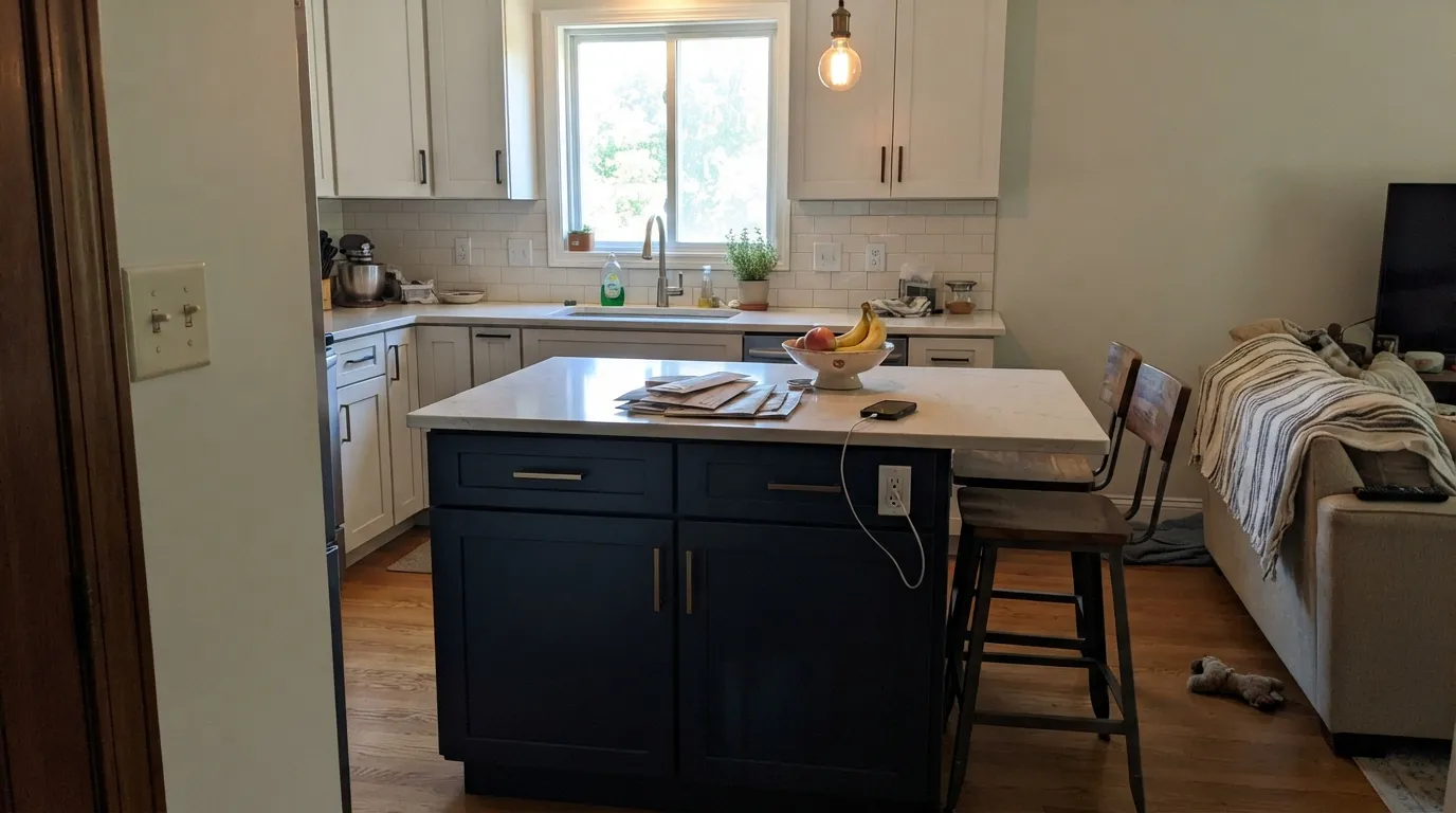 Sherwin-Williams In the Navy in a real room
