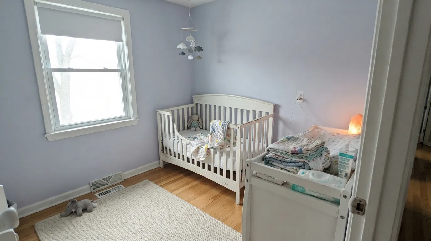 Sherwin-Williams Inspired Lilac in a real room