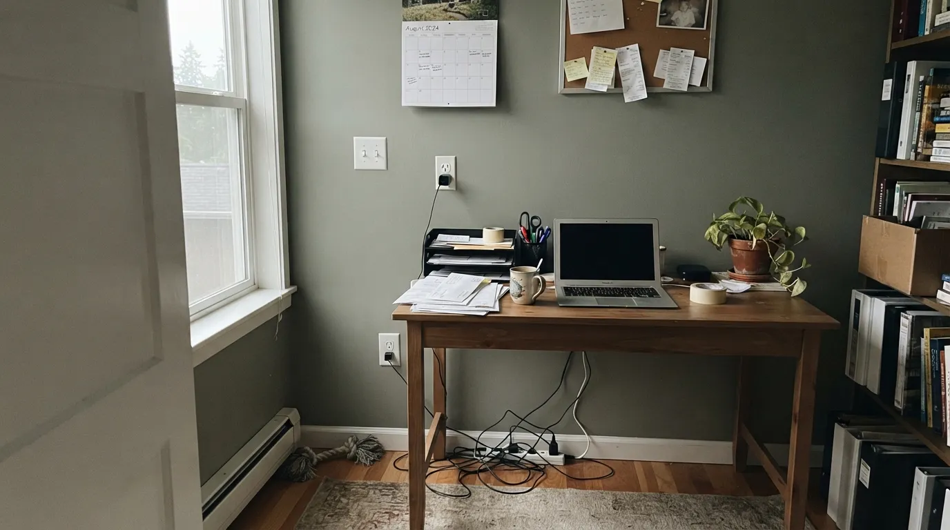 The honest shot: on an overcast day with no warm light, the green disappears and it reads as plain flat stone — the one real weakness a color this quiet has.