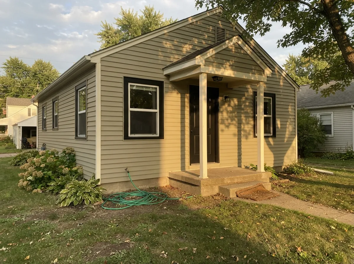 Outdoor light pulls more yellow forward, and dark trim gives it the contrast to read clearly as green from the curb.