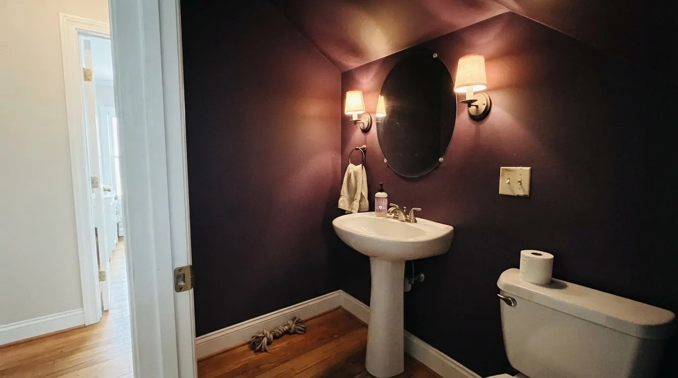 Sherwin-Williams Mature Grape in a real room