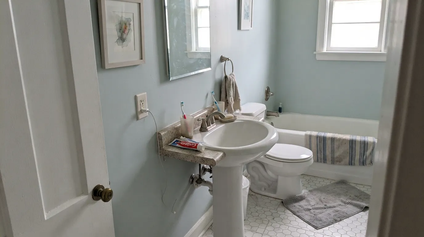 Sherwin-Williams Misty in a real room