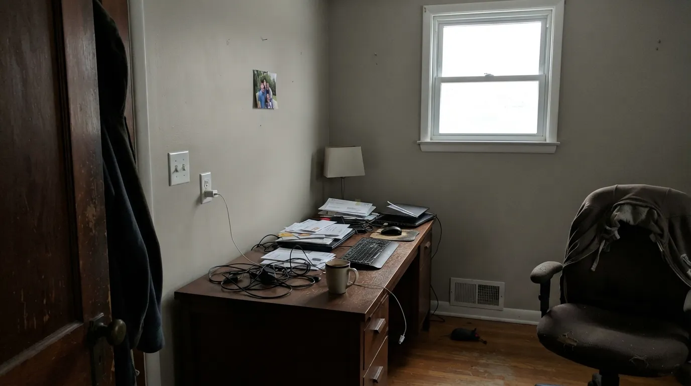 The honest shot: in a dim north room with no warm light, the greige goes flat and slightly muddy — the exact situation behind the "looked better on the chip" reviews.