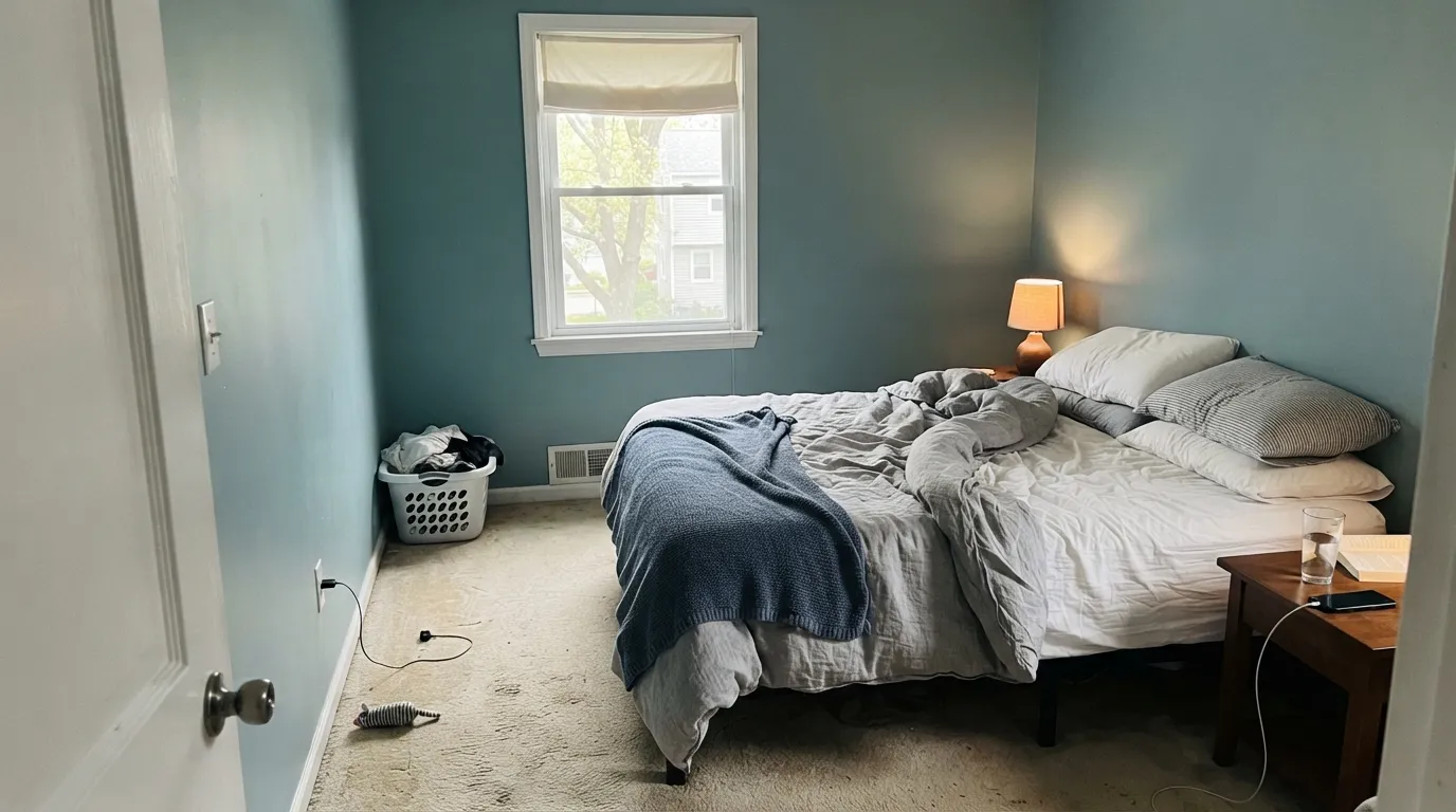 Sherwin-Williams Morning at Sea in a real room