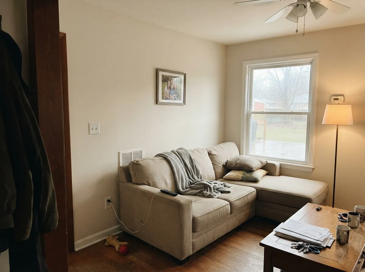 Natural Choice flat on the ceiling matching the walls below.