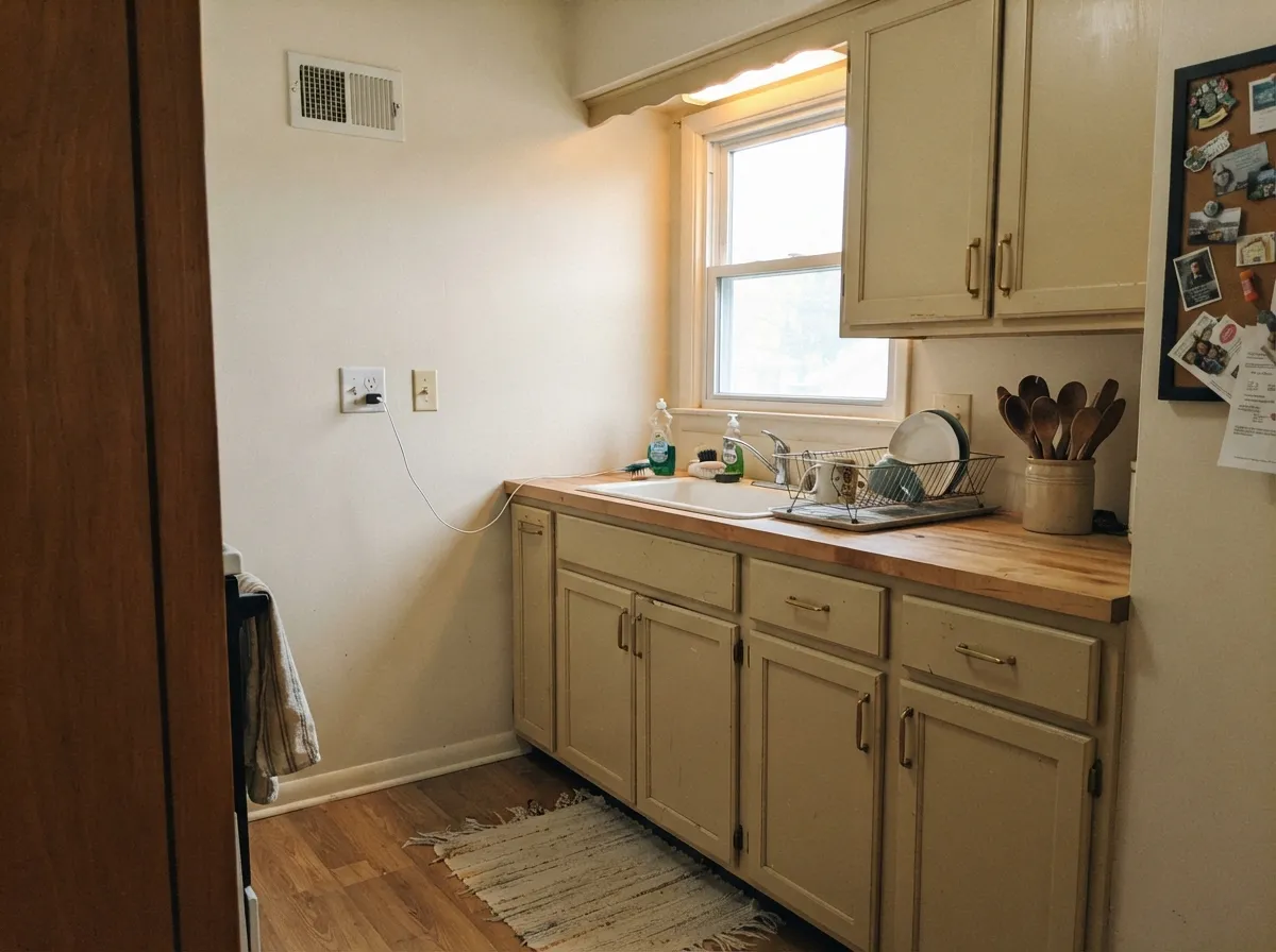 On cabinets it gives a soft, older-house finish rather than a showroom white, and it hides knuckle marks around the pulls.