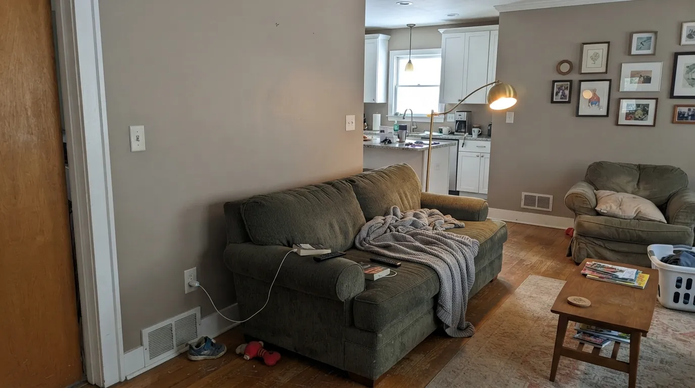 Sherwin-Williams Perfect Greige in a real room