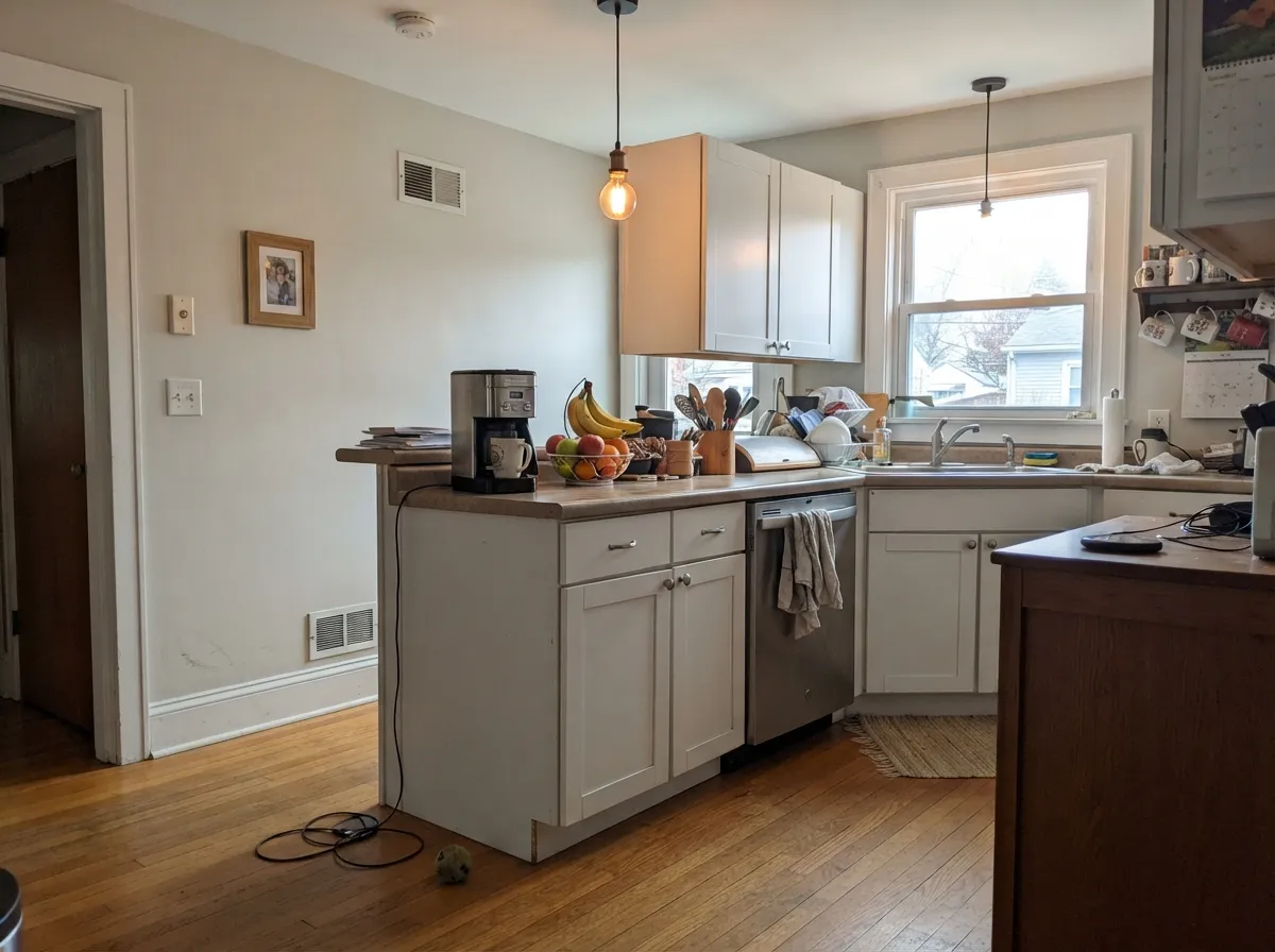The most-specified cabinet white in America, doing what it does: clean, neutral, quiet.