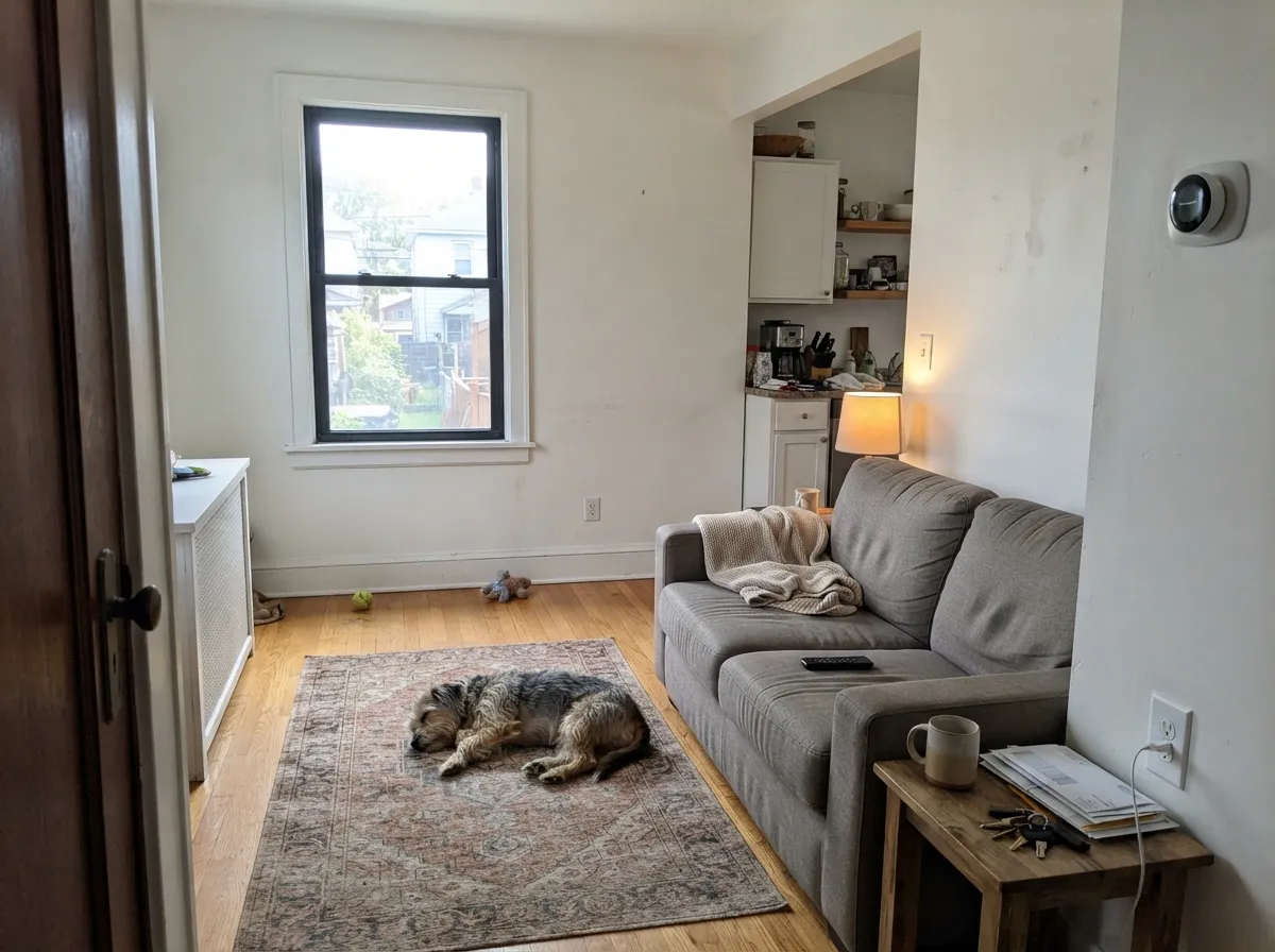 Walls and trim in one white — with decent daylight it holds up wall-to-wall without going flat.