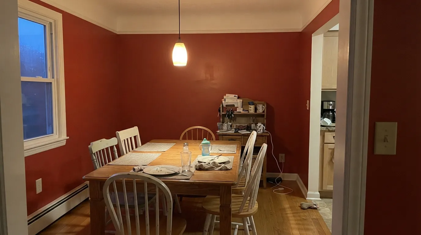 Sherwin-Williams Red Tomato in a real room