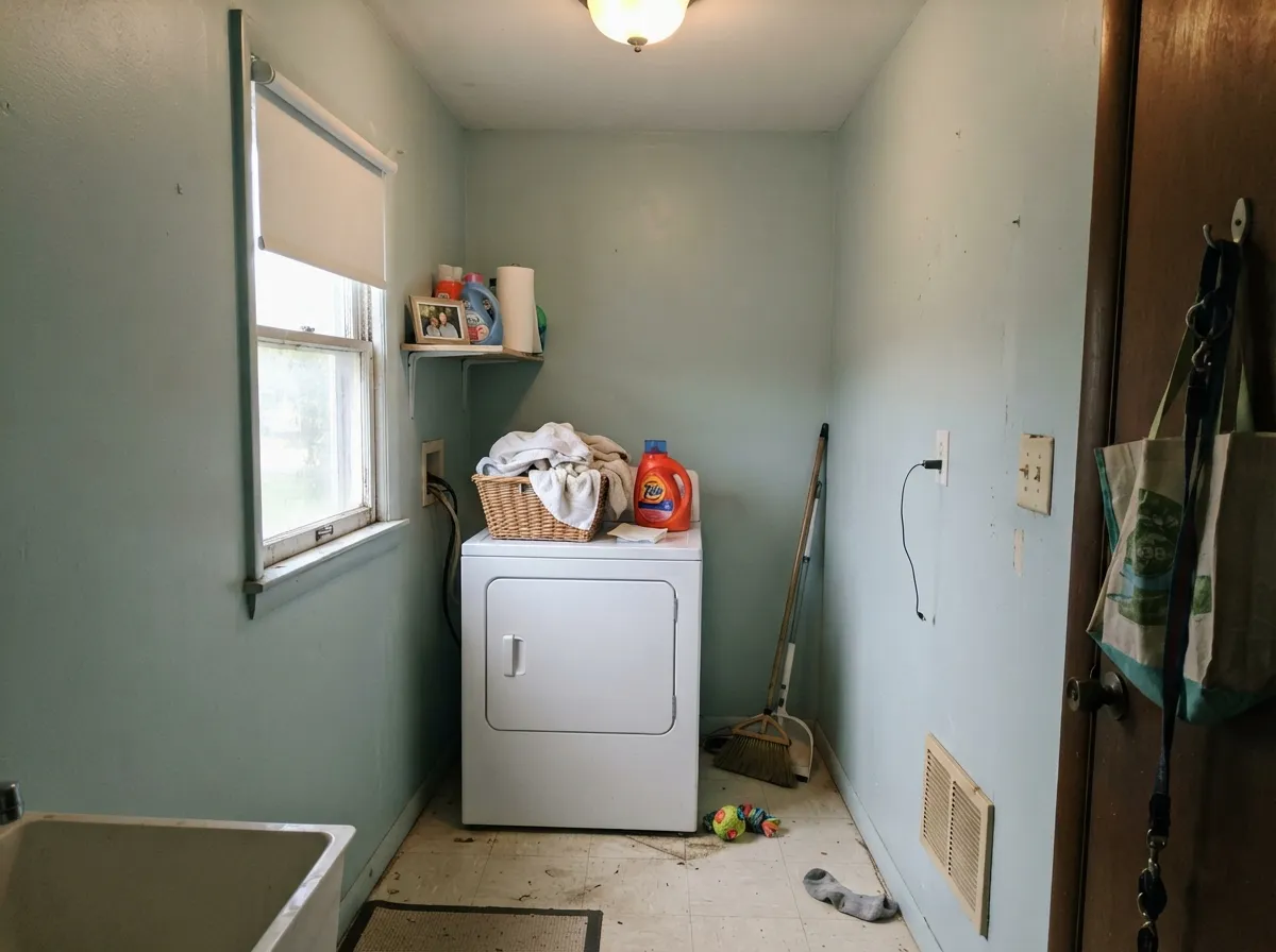 An overlooked good use for this color: a small, mostly-daylight room where a light, fresh blue-green earns its keep with the least risk.