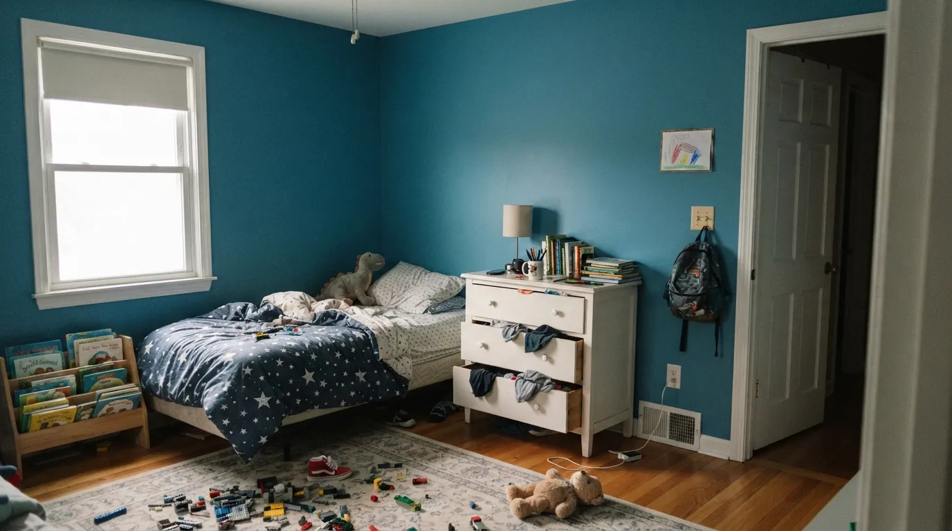 Sherwin-Williams Resolute Blue in a real room