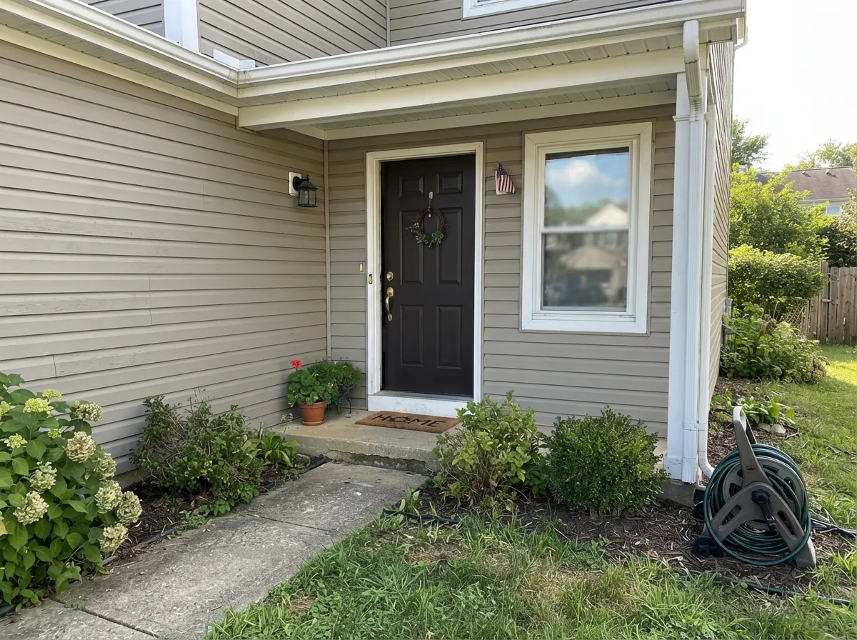 Full daylight is exactly the light this color wants — on a front door it reads deep, warm, and deliberate.