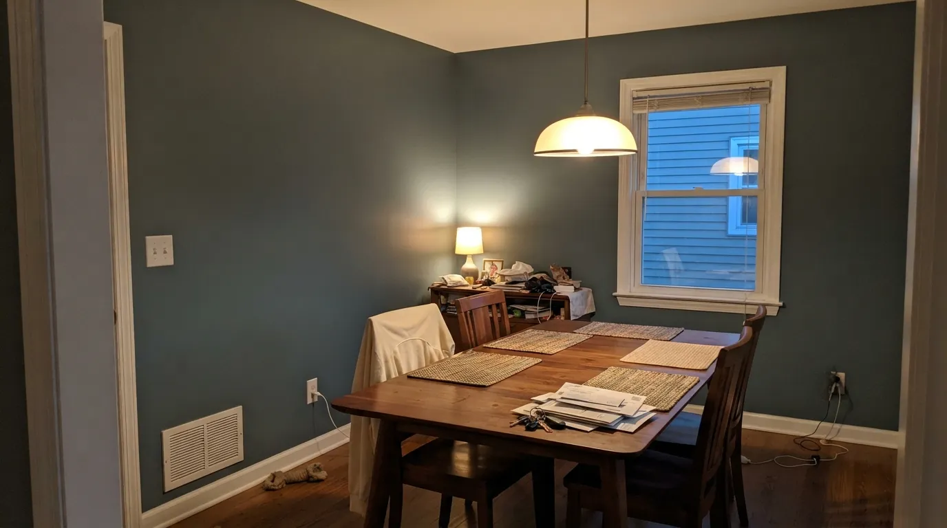 Sherwin-Williams Sea Serpent in a real room