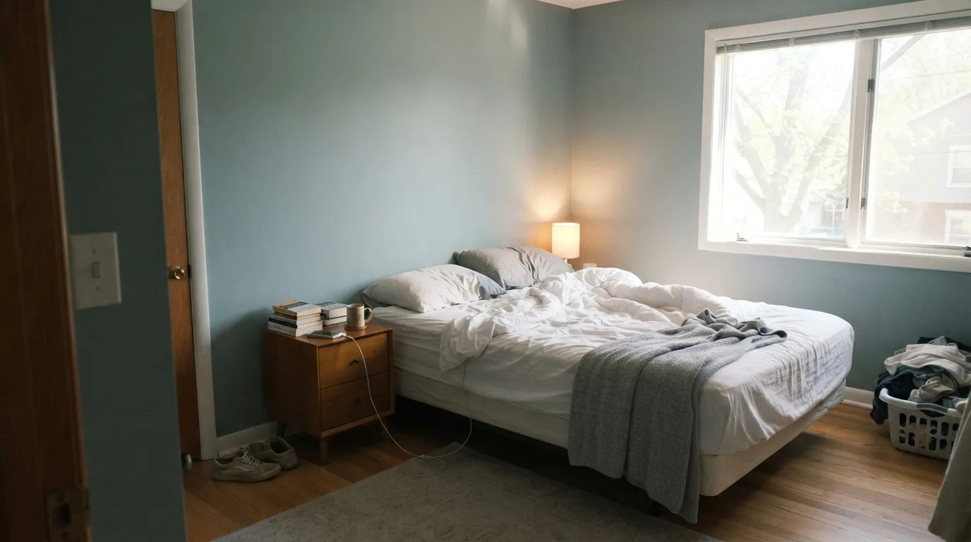 Sherwin-Williams Sleepy Blue in a real room