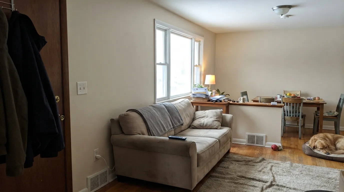 Sherwin-Williams White Sesame in a real room