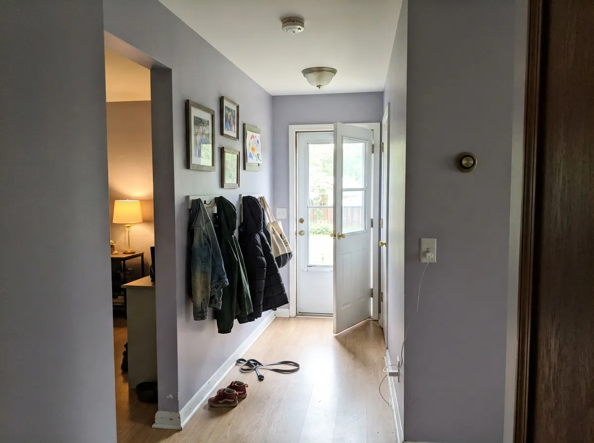 As a hallway connector it carries between rooms without shouting — as long as daylight actually reaches it.