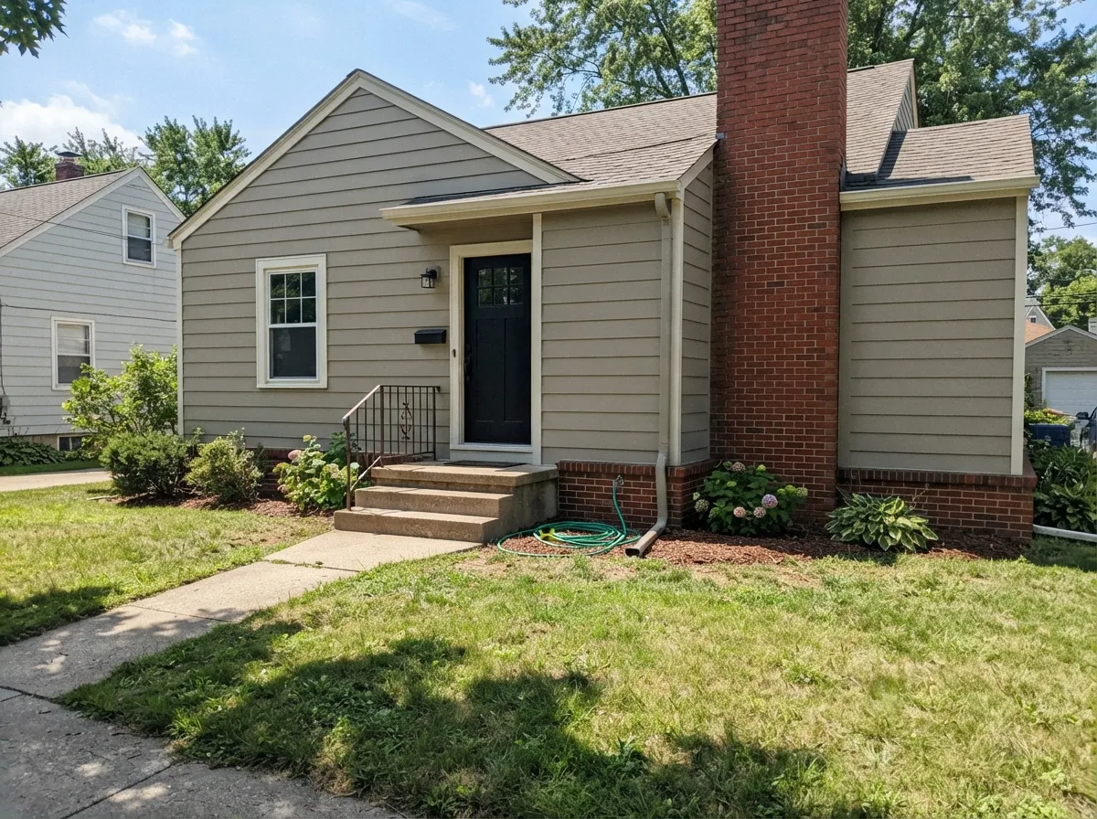 Its best-documented job: exterior siding next to brick and landscaping, exactly how Valspar markets it.