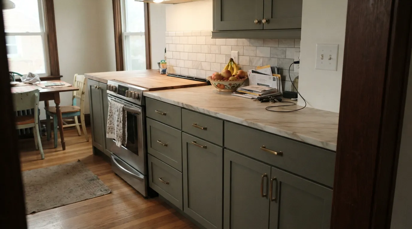 Valspar Warm Eucalyptus in a real room