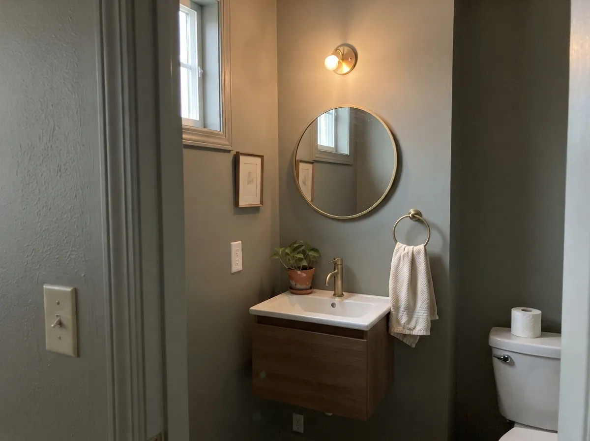 The drenching move Valspar recommends: walls and trim in one color make a small room feel intentional, not cramped.