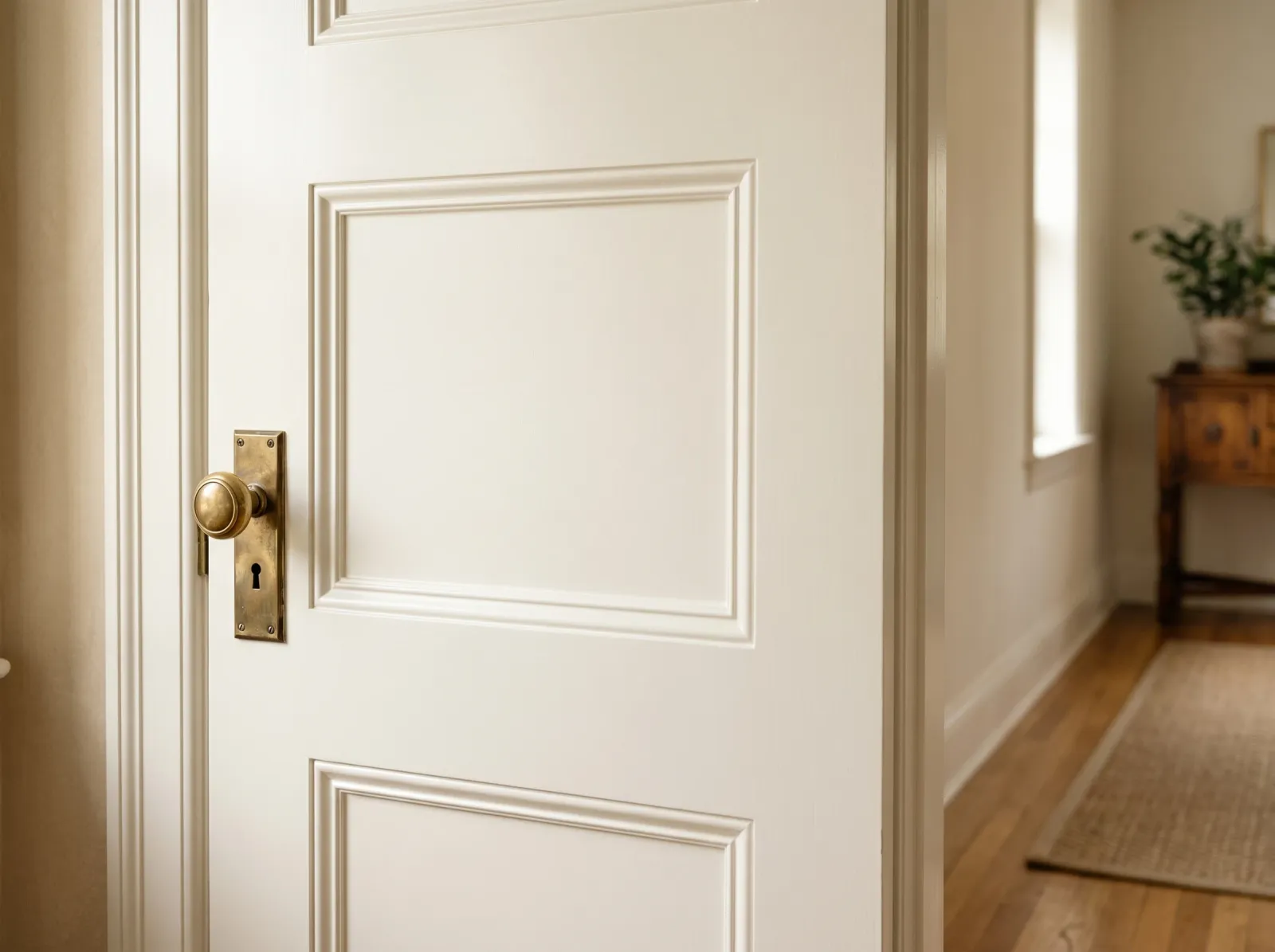 Repainted door panel with a smooth even finish after the wrinkle repair