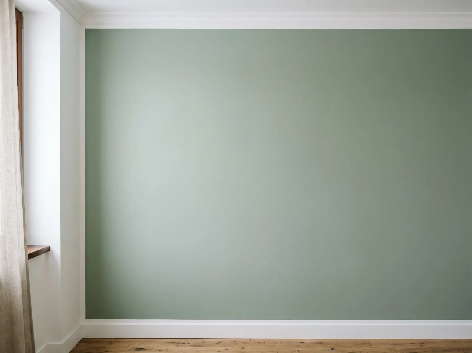 Wall after two even coats, color uniform and flat with no streaks