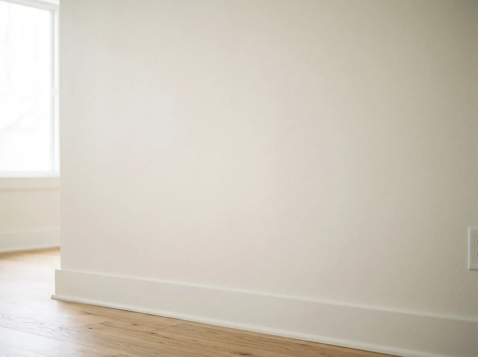 Interior wall cured to a clean even off-white finish after surfactant leaching washed off