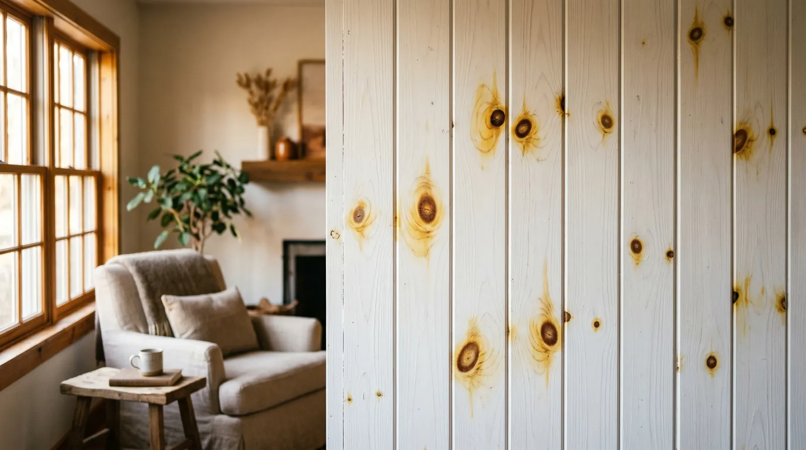 How to Fix Yellow Bleed Through White Paint on Knotty Pine