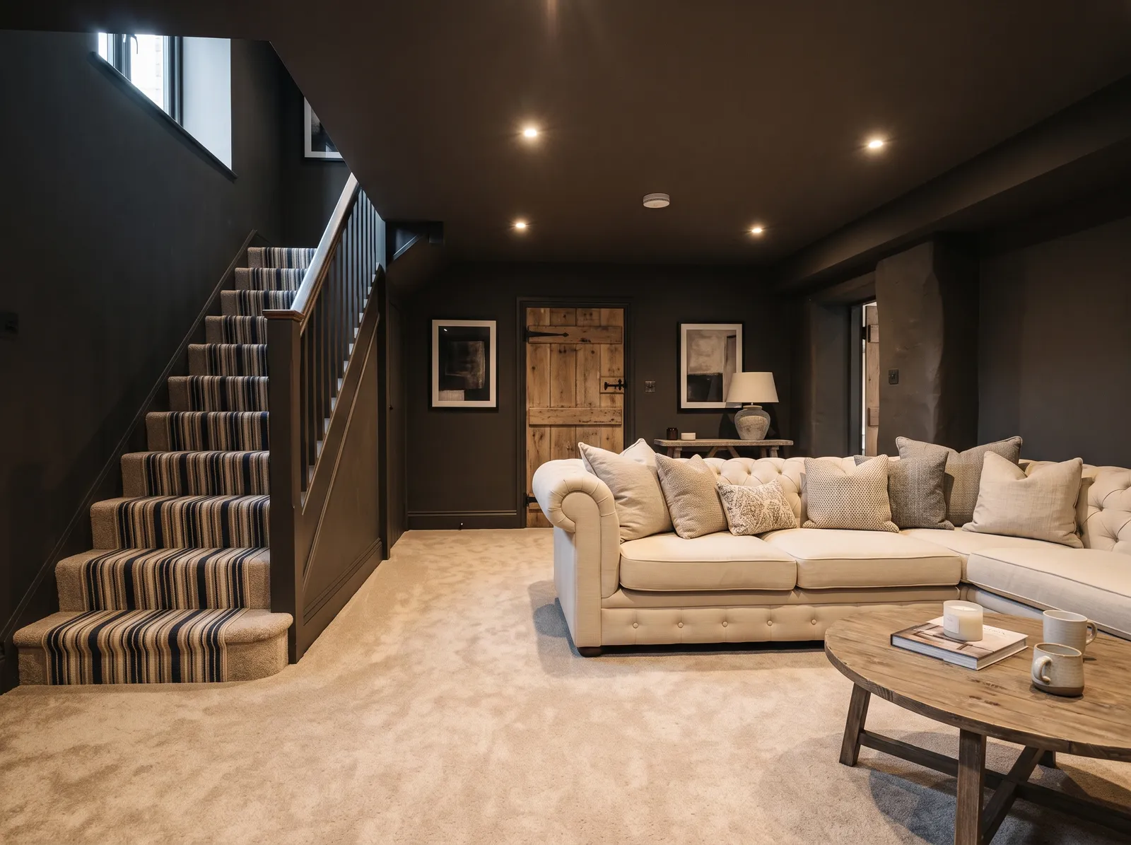 Basement Color Ideas — real room painted in Black Beauty