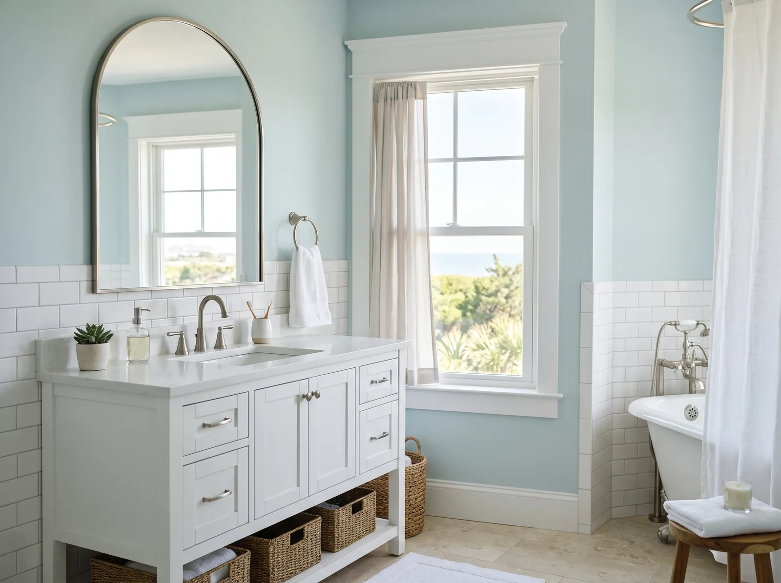 Blue painted in Breath of Fresh Air — Pale Spa Blue