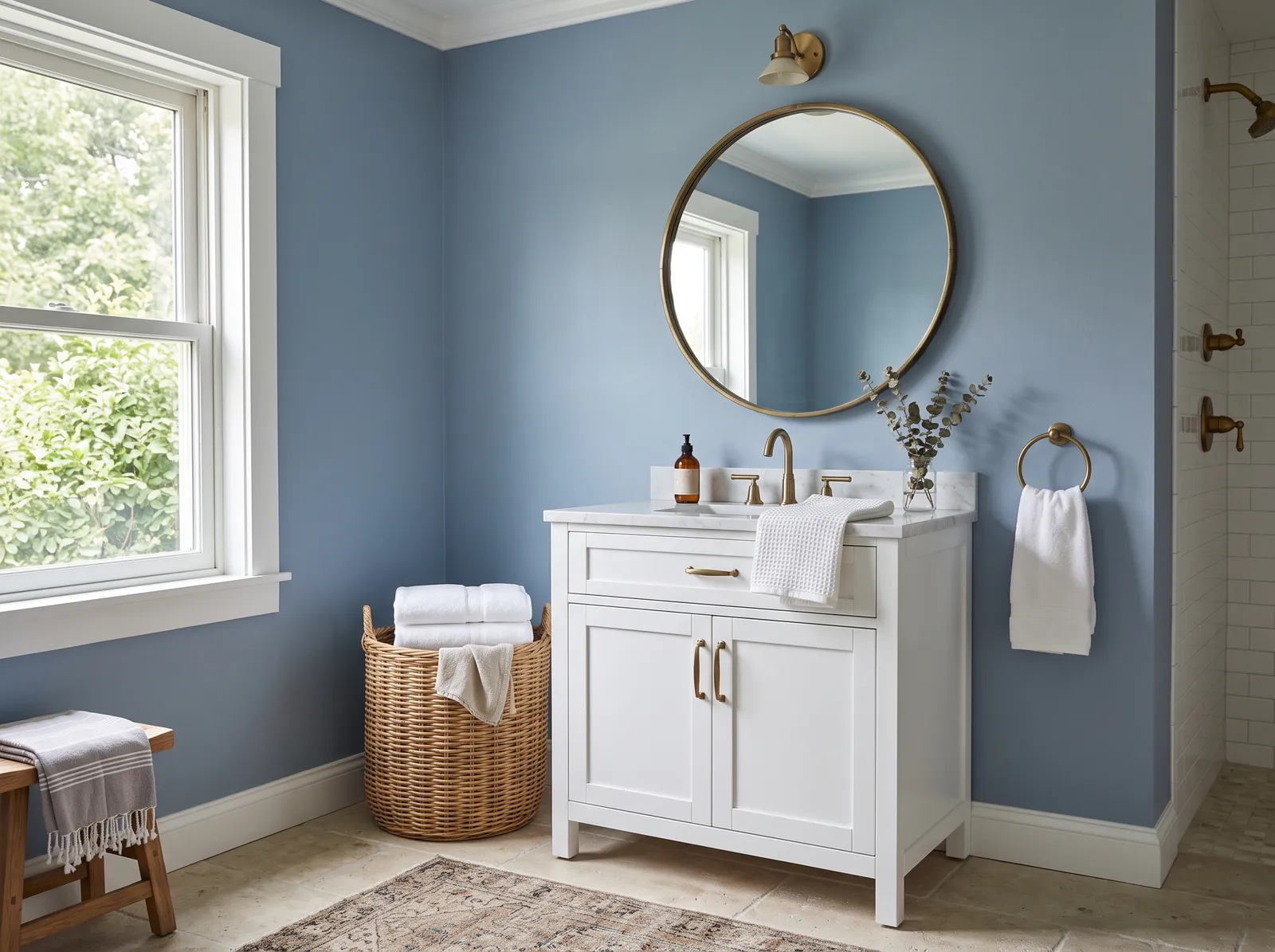 Blue painted in Aleutian — Dusty Denim Blue