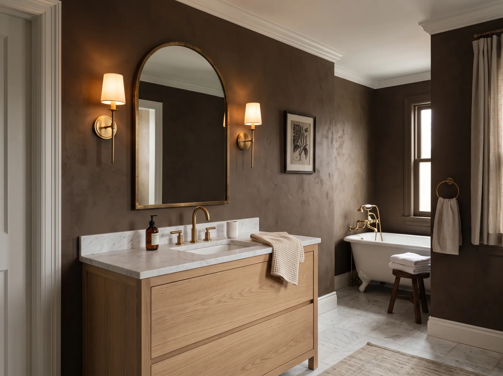 Earthy painted in Urbane Bronze — Deep Bronze Brown