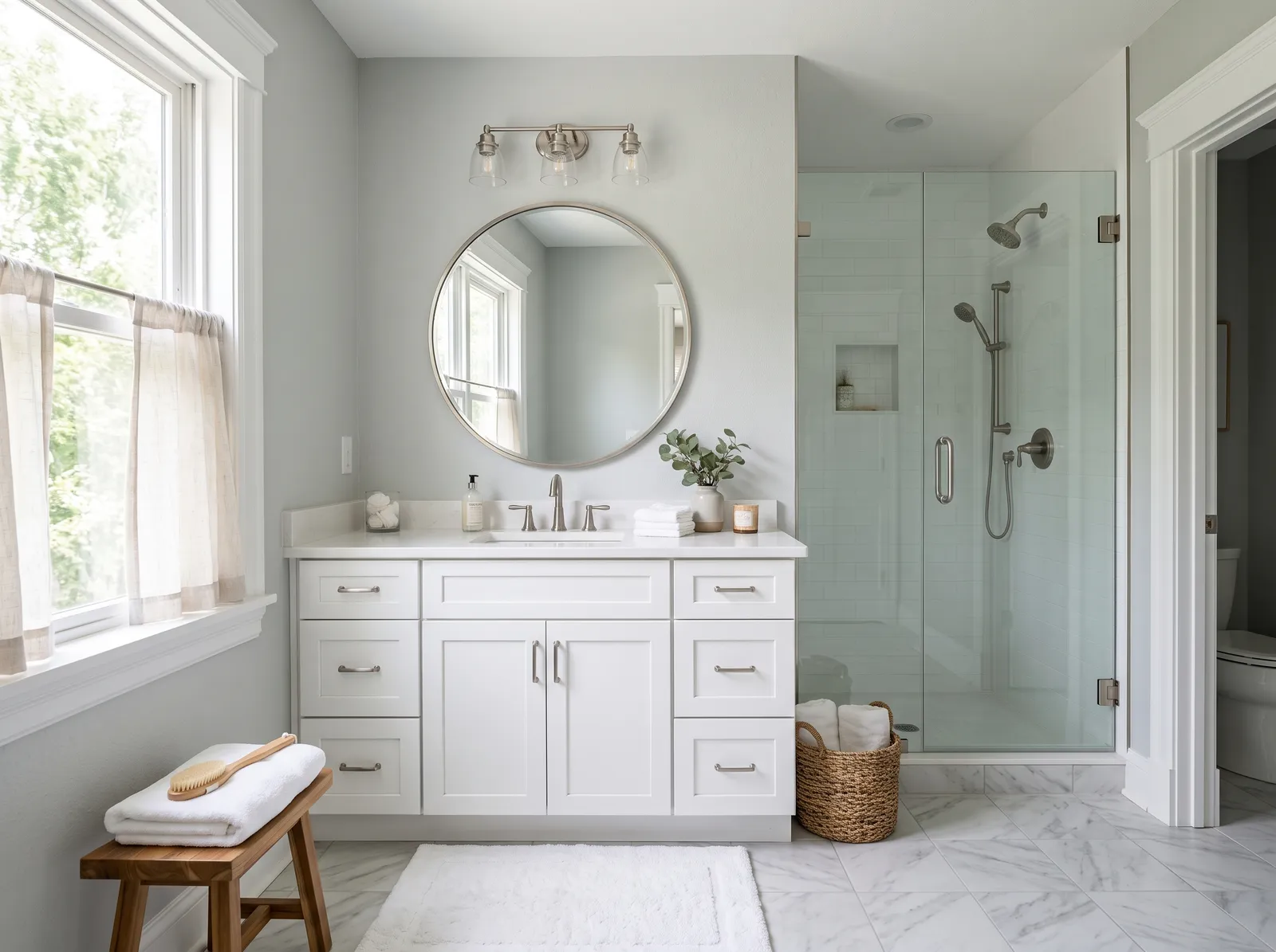 Gray painted in Stonington Gray — Light Airy Gray