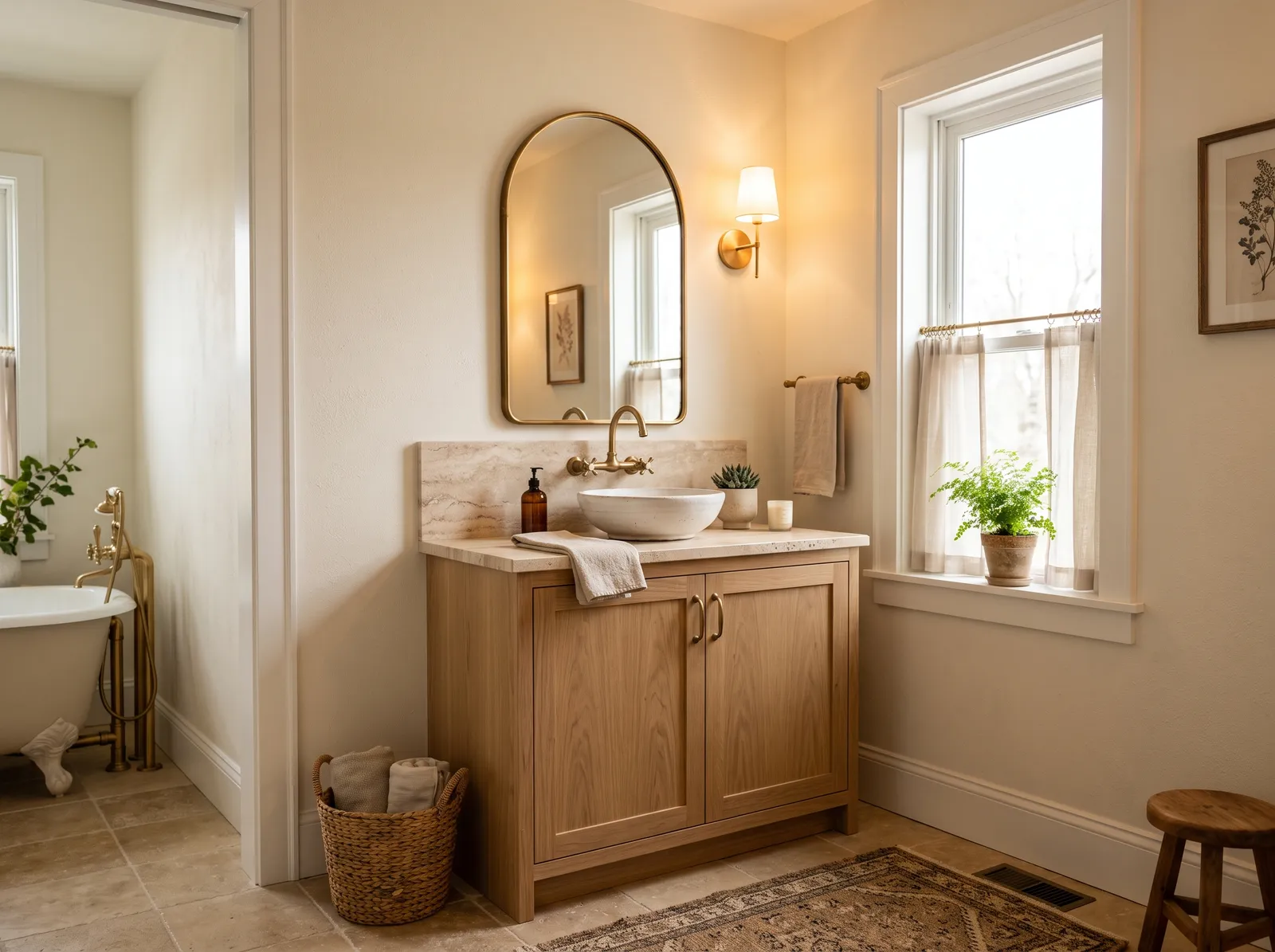 White painted in Alabaster — Creamy Off-White
