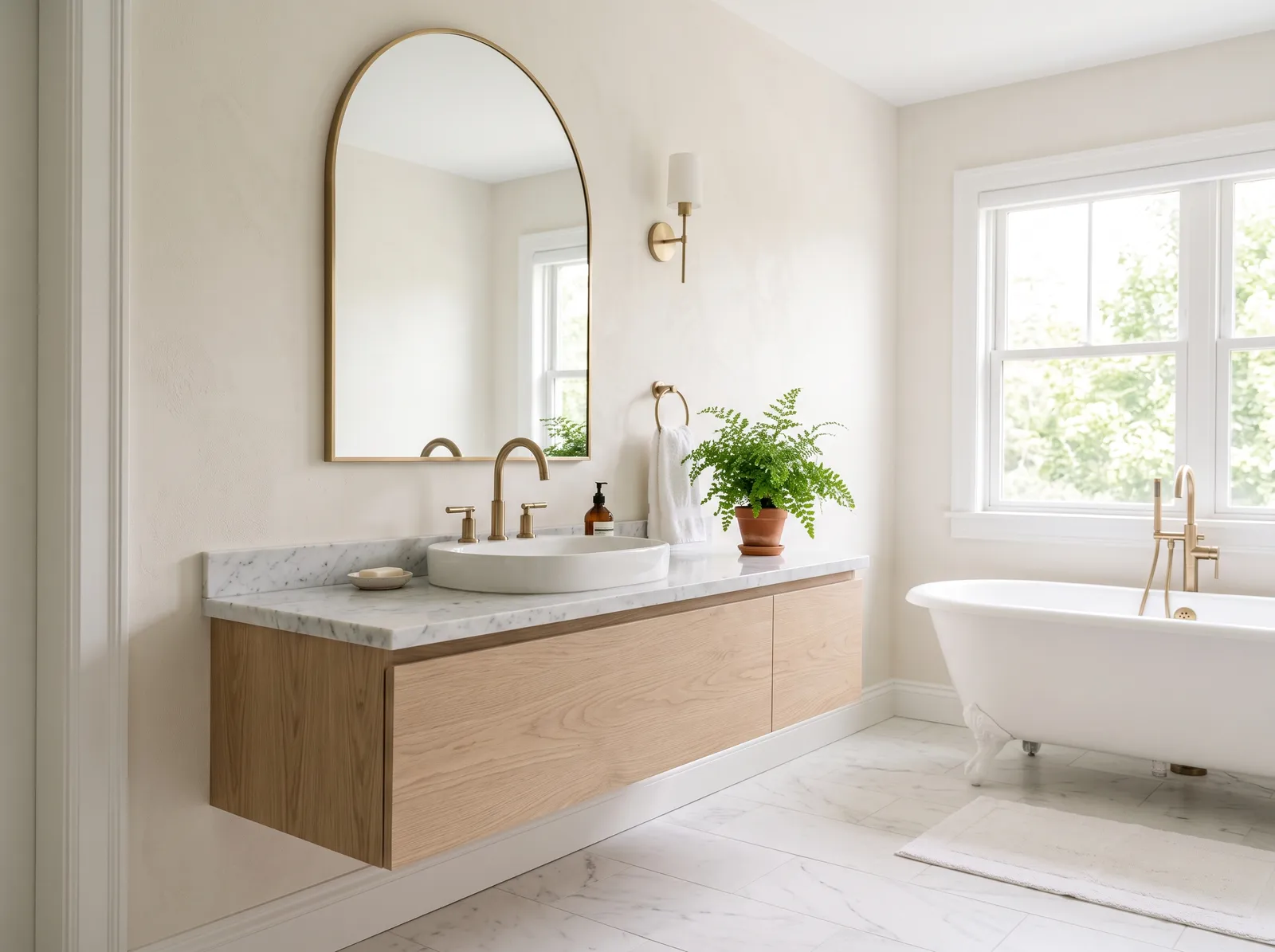 White painted in White Dove — Gentle Warm White